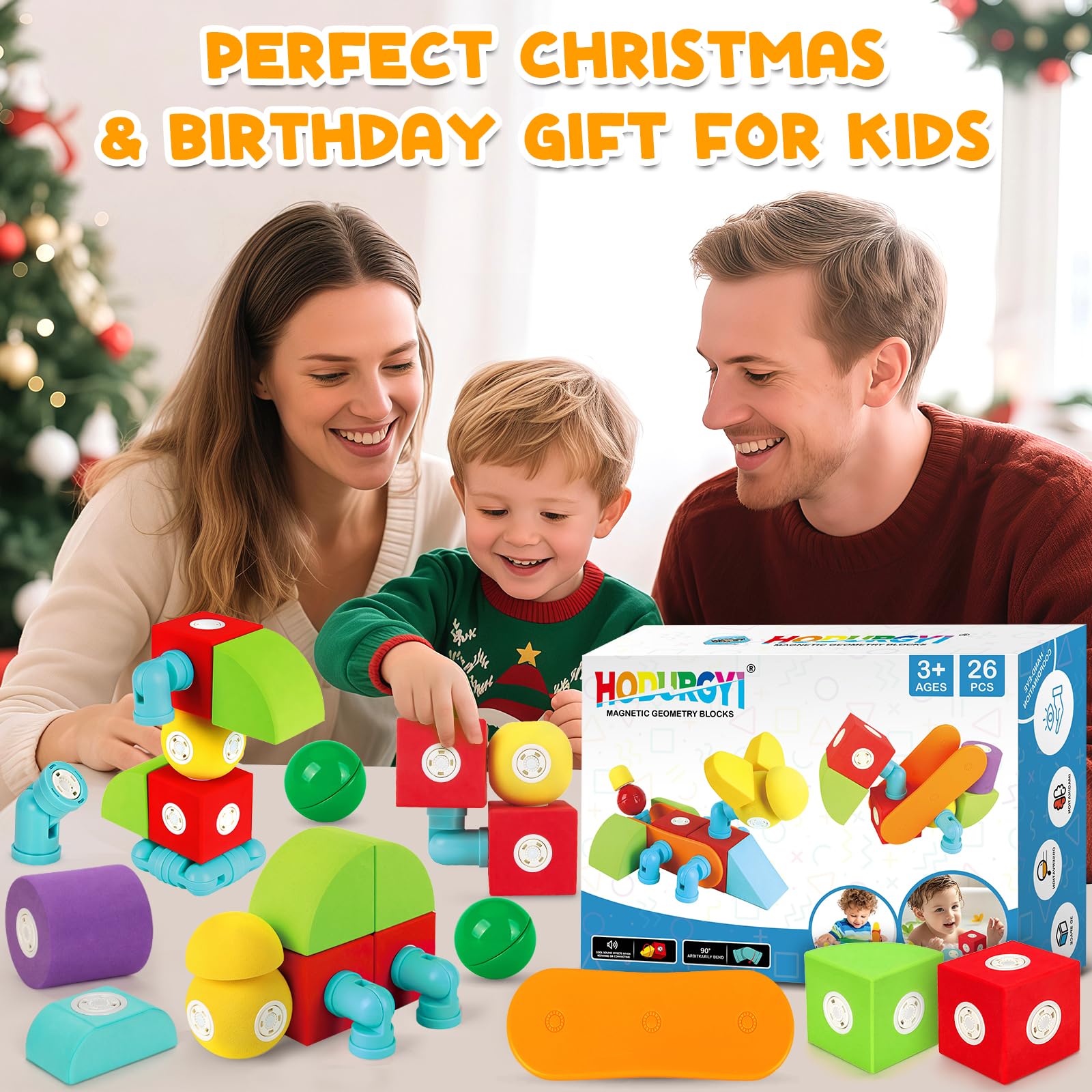 Hodurgyi safety-designed blocks with rounded edges for safe, gentle play