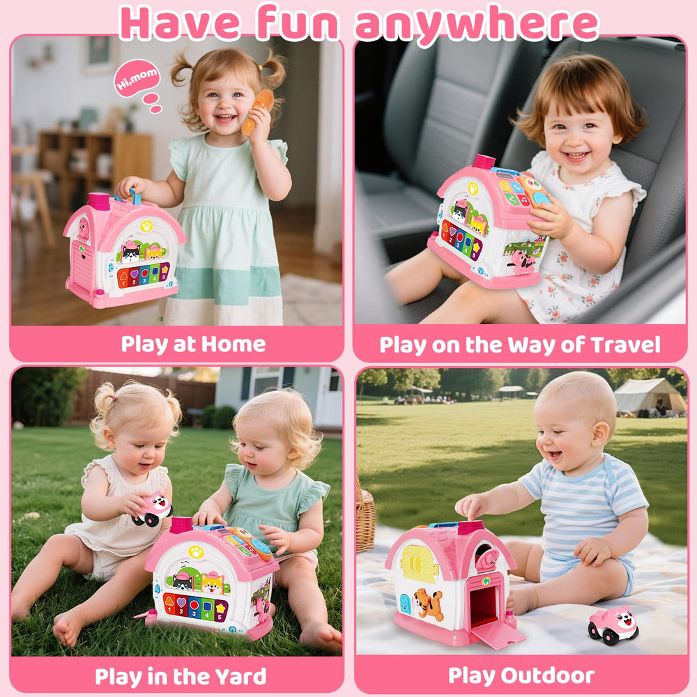 Hodurgyi learning house animal sounds feature enhances sensory feedback during play.