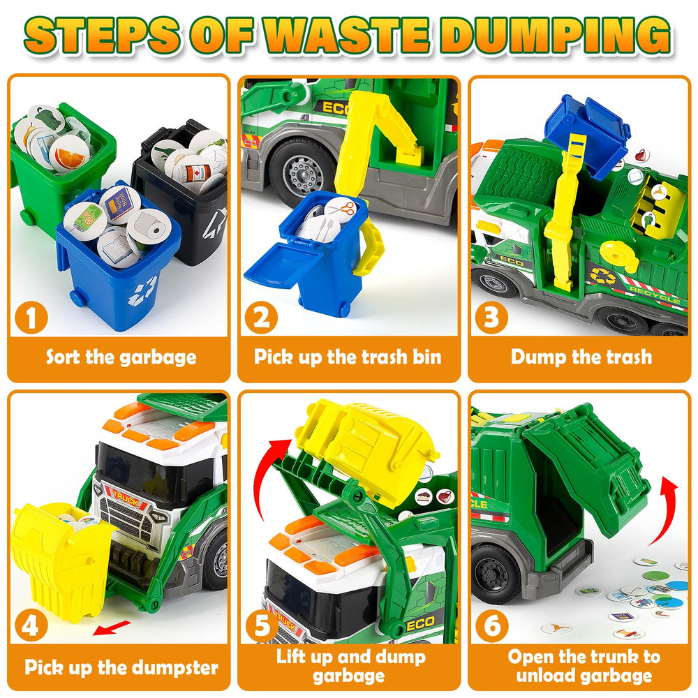 Hodurgyi robotic arm lifting a bin for realistic dumping action.