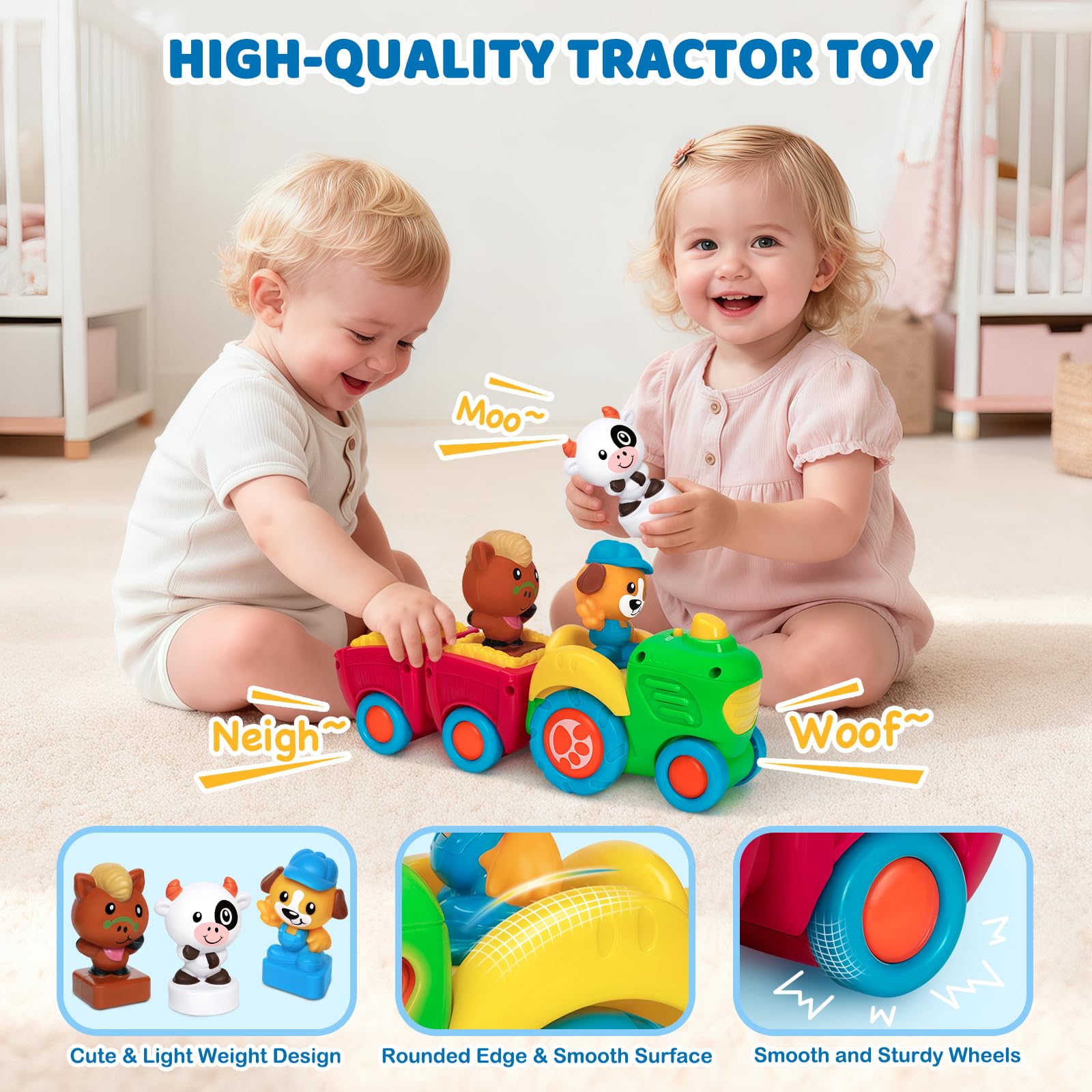 Hodurgyi safe toddler toy with ABS construction and rounded edges