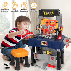 Hodurgyi transformable toddler toolbox converts to a workbench