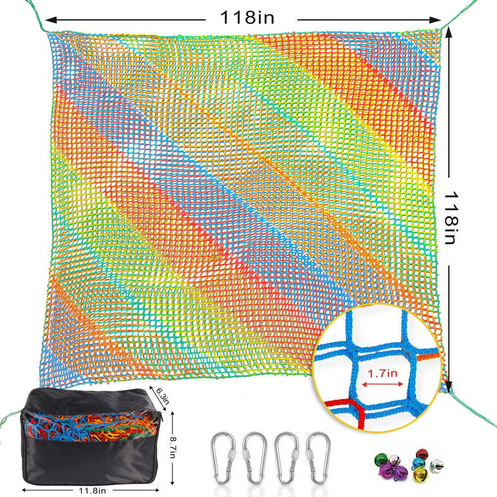 HOEE weather-resistant playnet designed for sun and rain.
