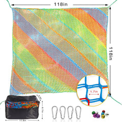 HOEE weather-resistant playnet designed for sun and rain.