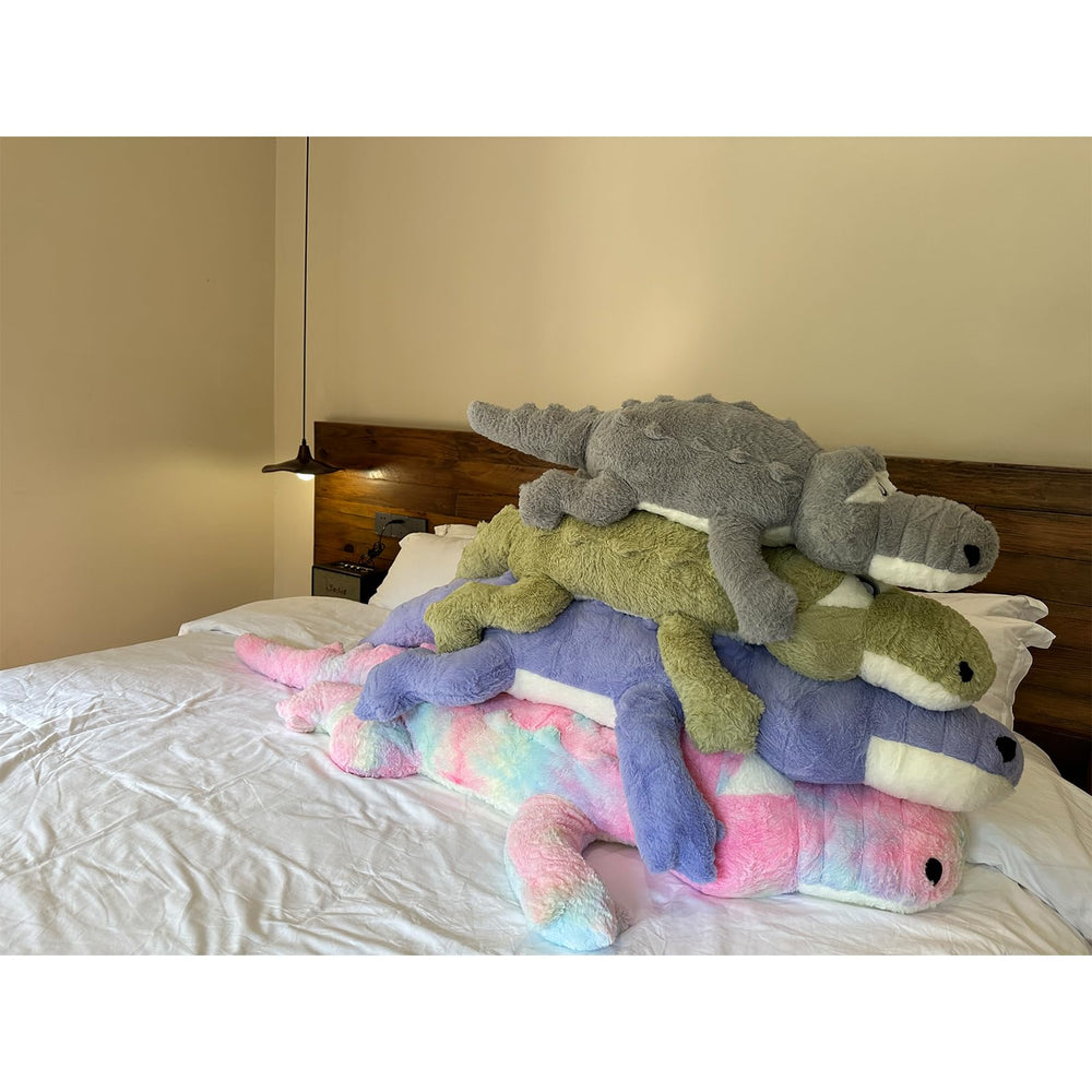 Hofun4U Alligator plush pillow 38 inch green, playful yet stylish home accent