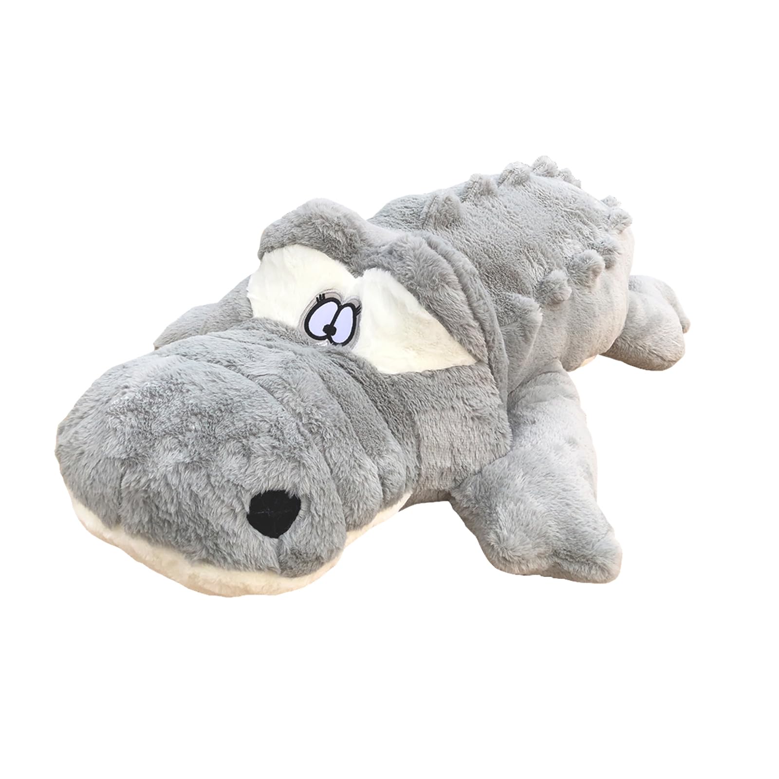 Hofun4U Alligator plush pillow 38 inch gray, cozy home decor and kids cuddle