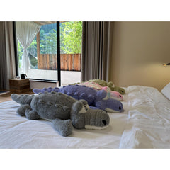 Hofun4U Alligator plush pillow 38 inch pink, soft cuddle friend for kids