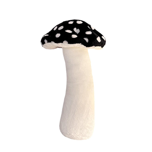 Hofun4U black mushroom plush pillow on sofa for cozy seating