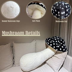 Hofun4U brown mushroom plush pillow with gentle cushion fill