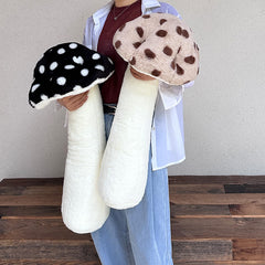 Hofun4U mushroom plush pillow used as a throw pillow on couch