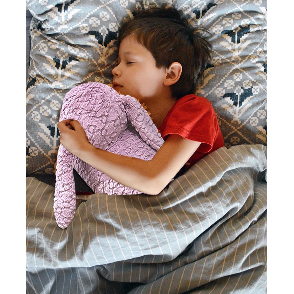 Hofun4U Rabbit Plush Pillow back view, plush comfort from every angle.