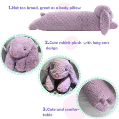 Hofun4U Rabbit Plush Pillow close-up fur, rich texture and inviting softness.