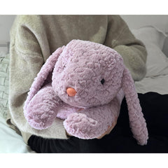 Hofun4U Rabbit Plush Pillow side view, ultra-soft fur for relaxed lounging.