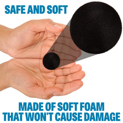 Hog Wild air-powered launcher demonstrates quick squeezing action for instant ball pops.
