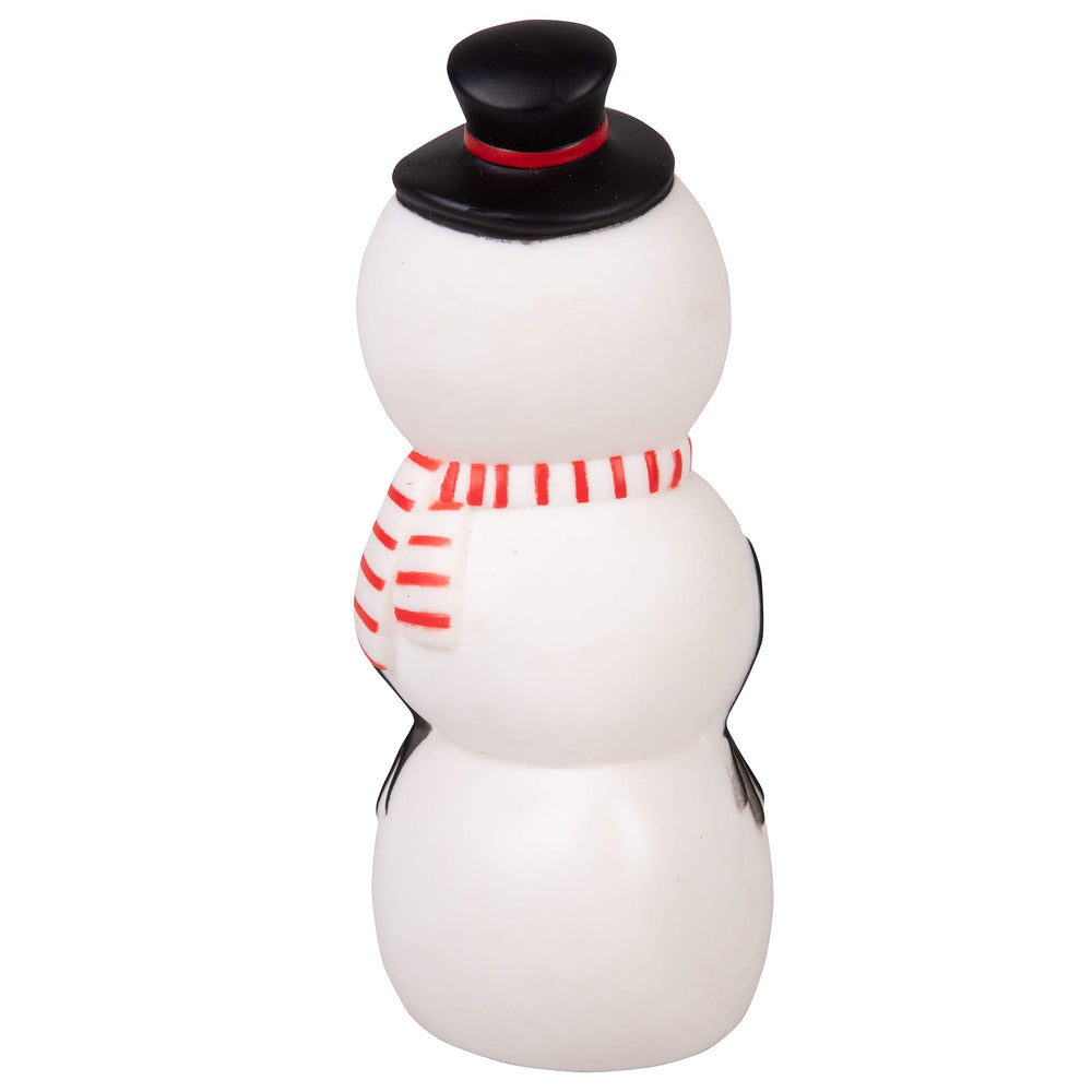 Hog Wild Snowman Popper set up for indoor and outdoor play by the hearth or yard.
