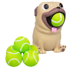 Hog Wild Pug Ball Popper toy in action showing playful indoor-outdoor setup for kids