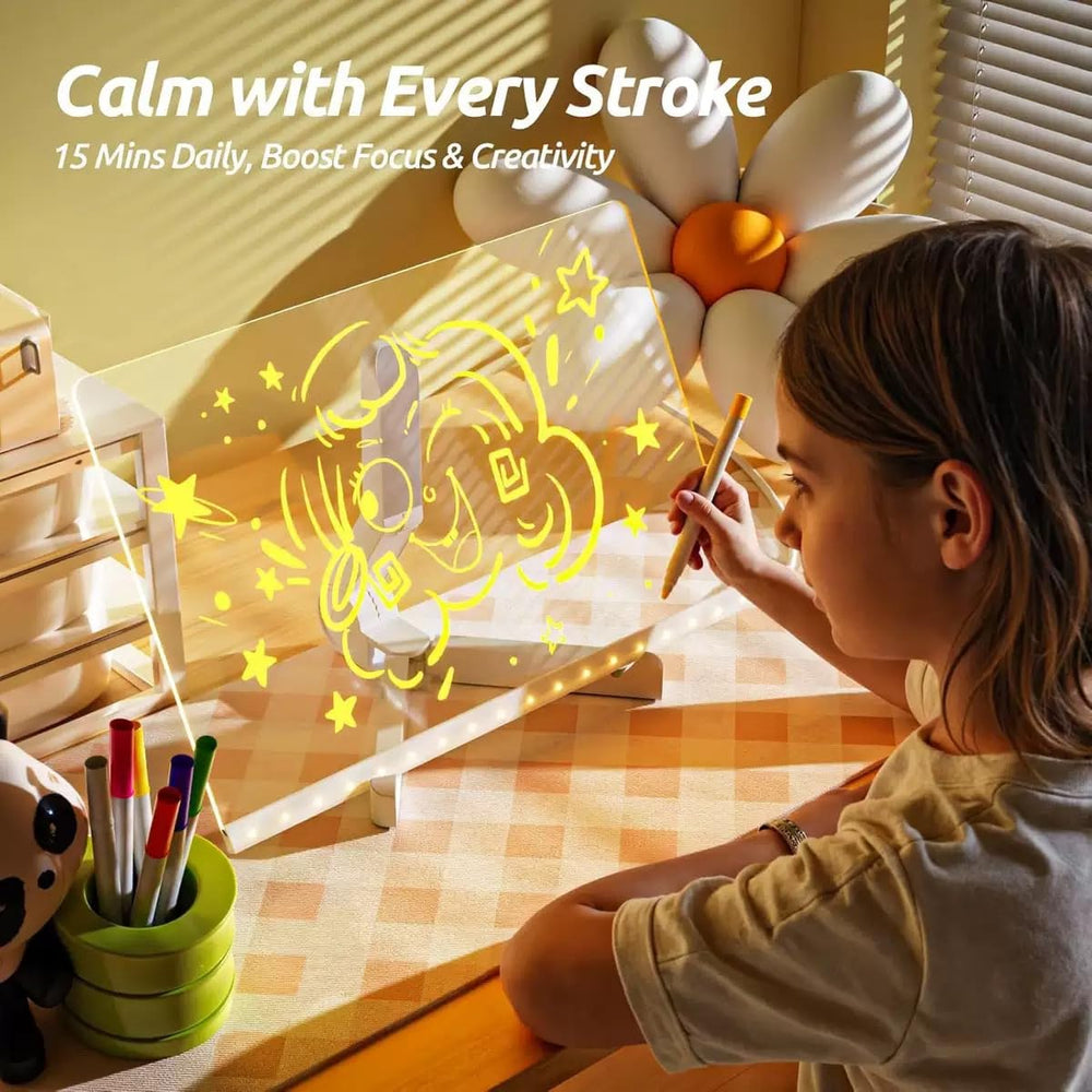 Hogitpe LED Note Board colors showcasing artwork with seven-color pens