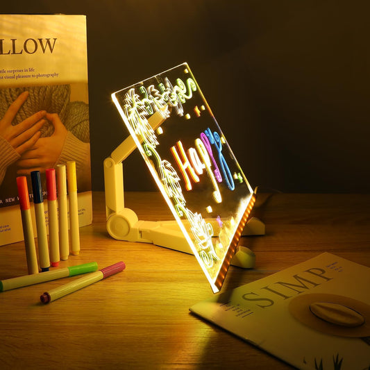 Hogitpe LED Note Board colors: side view shows the adjustable stand