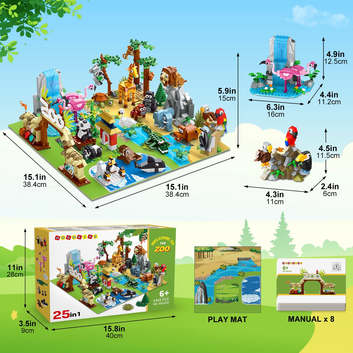 HOGOKIDS Travel Storage keeps the zoo set organized for on-the-go fun