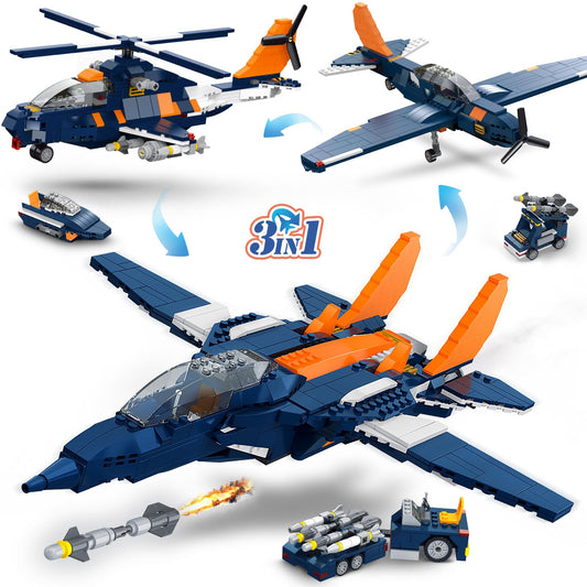 HOGOKIDS 3-in-1 fighter jet main model for immersive flight play and imagination