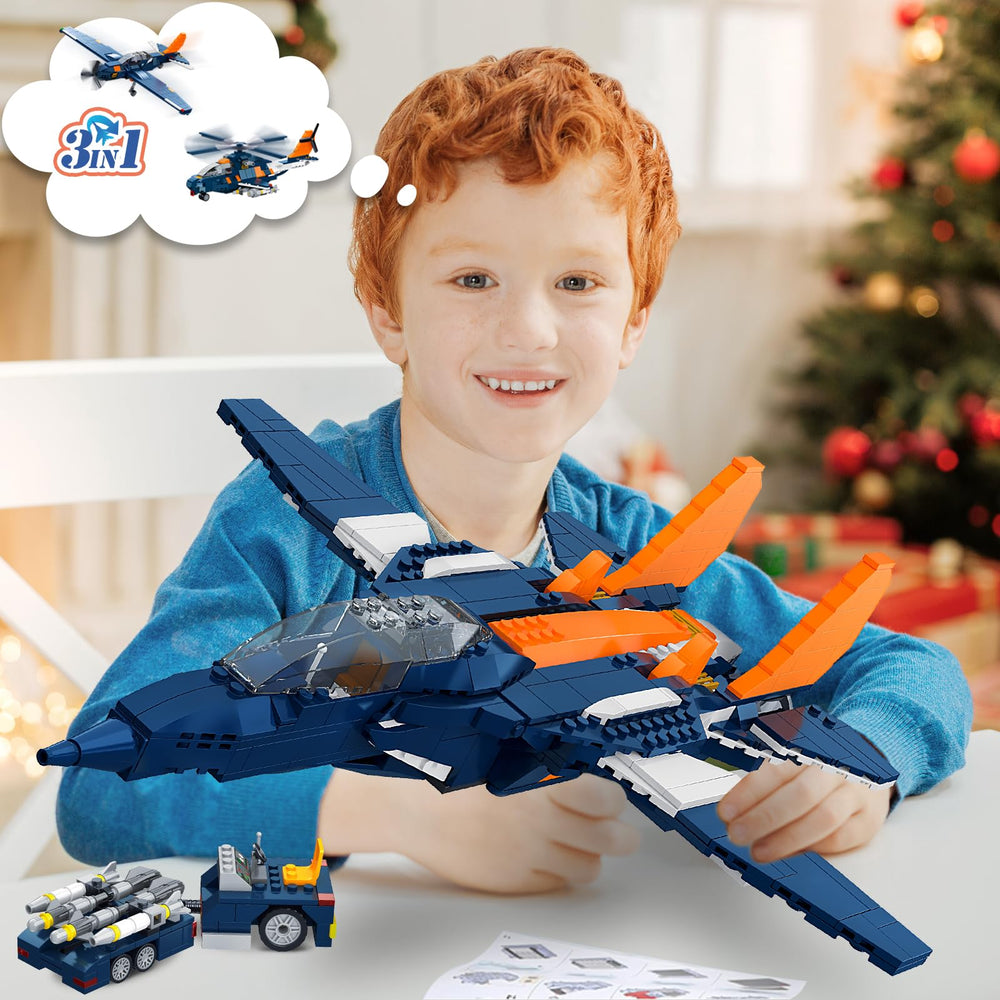 HOGOKIDS 3-in-1 open cockpit fighter jet ready for storytelling