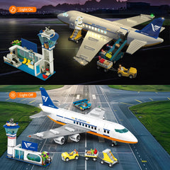 HOGOKIDS airport terminal building kit with detailed interior features.