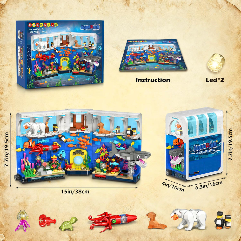 HOGOKIDS 1064-piece build invites creative display and ocean storytelling.