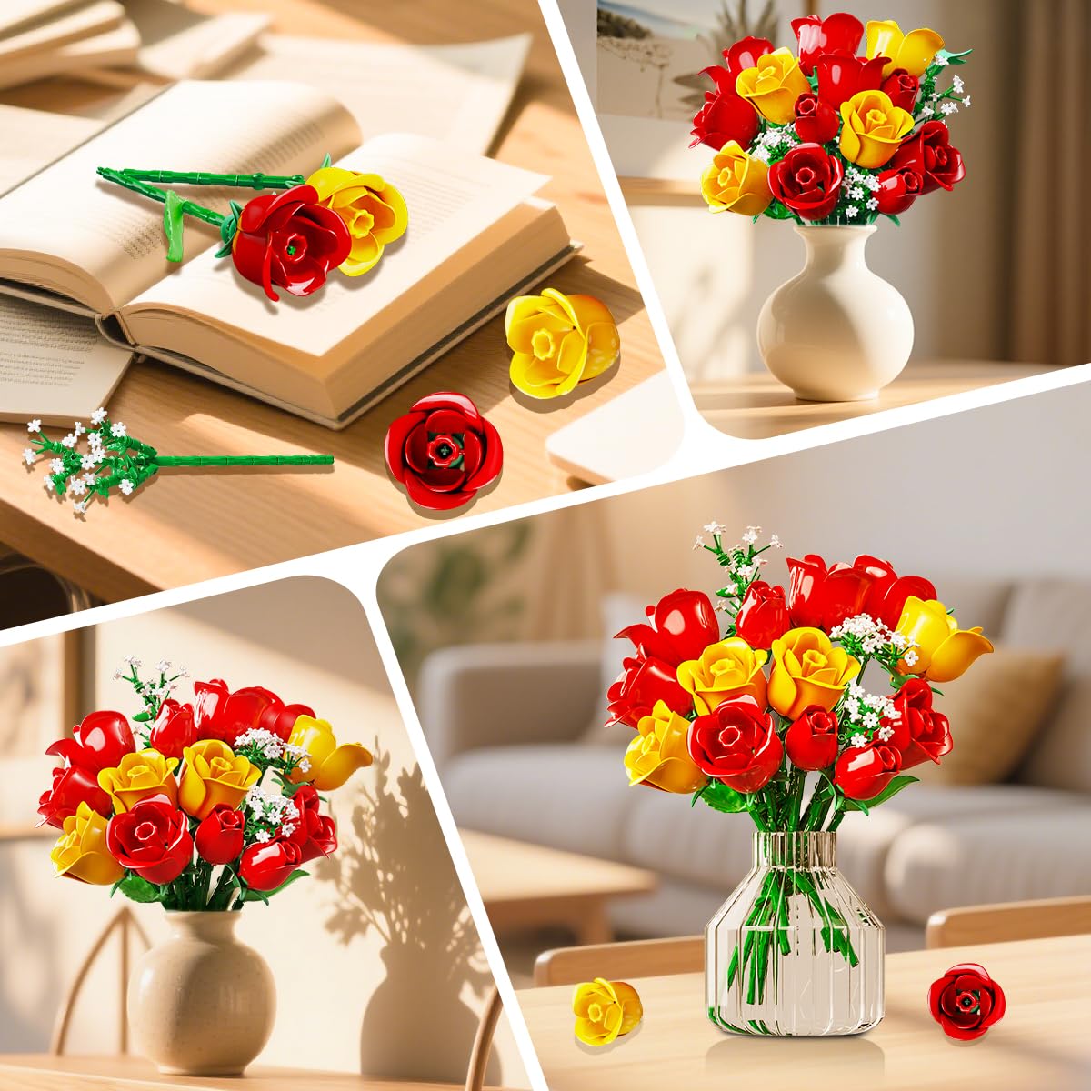 HOGOKIDS bouquet design with different heights for visual depth.