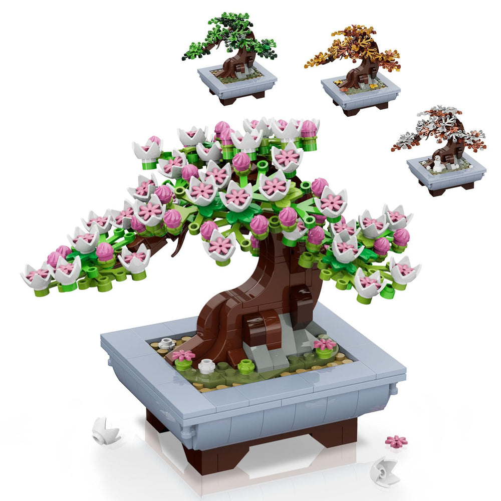 HOGOKIDS cherry blossom bonsai with 584 pieces for seasonal display at home or office