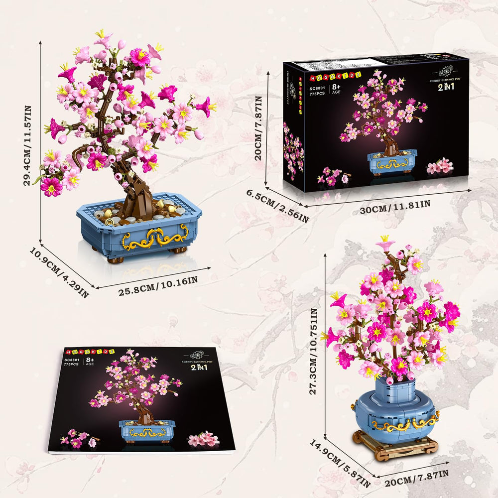 HOGOKIDS Cherry-Blossom Bonsai base tray keeps the display stable