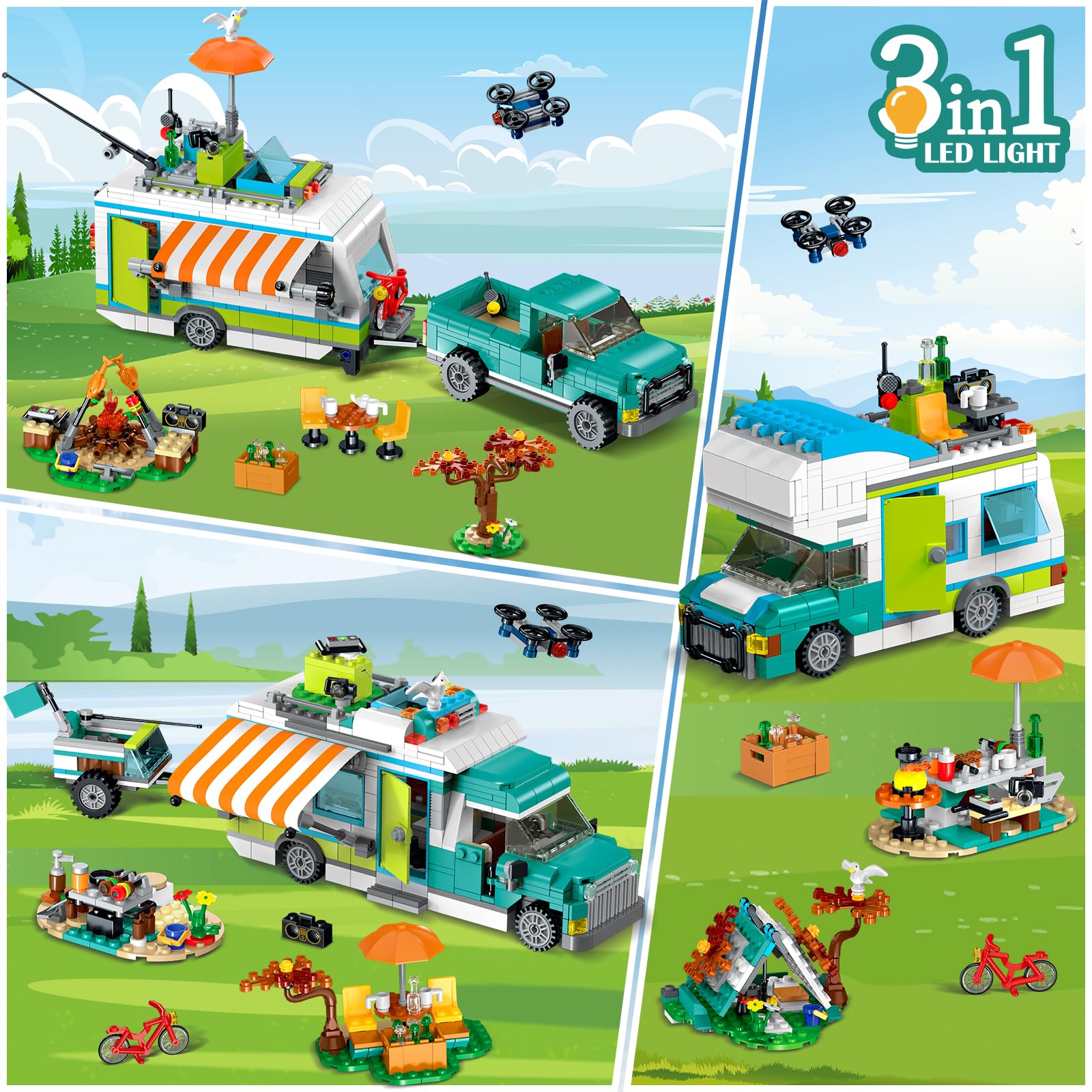 HOGOKIDS city camper van removable roof for quick interior access.