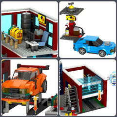 HOGOKIDS City Car Garage detailed accessories expand storytelling possibilities.