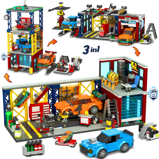 HOGOKIDS City Car Garage main build invites imaginative city play and mechanic role-play.
