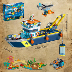 HOGOKIDS City Floatable Boat is built from non-toxic, rounded-edge bricks.
