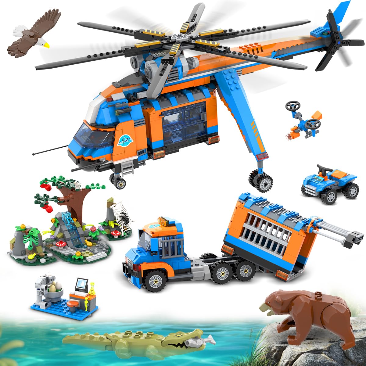 HOGOKIDS City Jungle Adventurer helicopter for imaginative rescue play