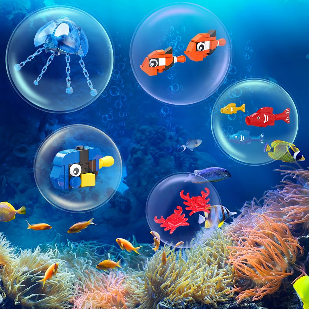HOGOKIDS creative aquarium construction kit inspires imaginative building.