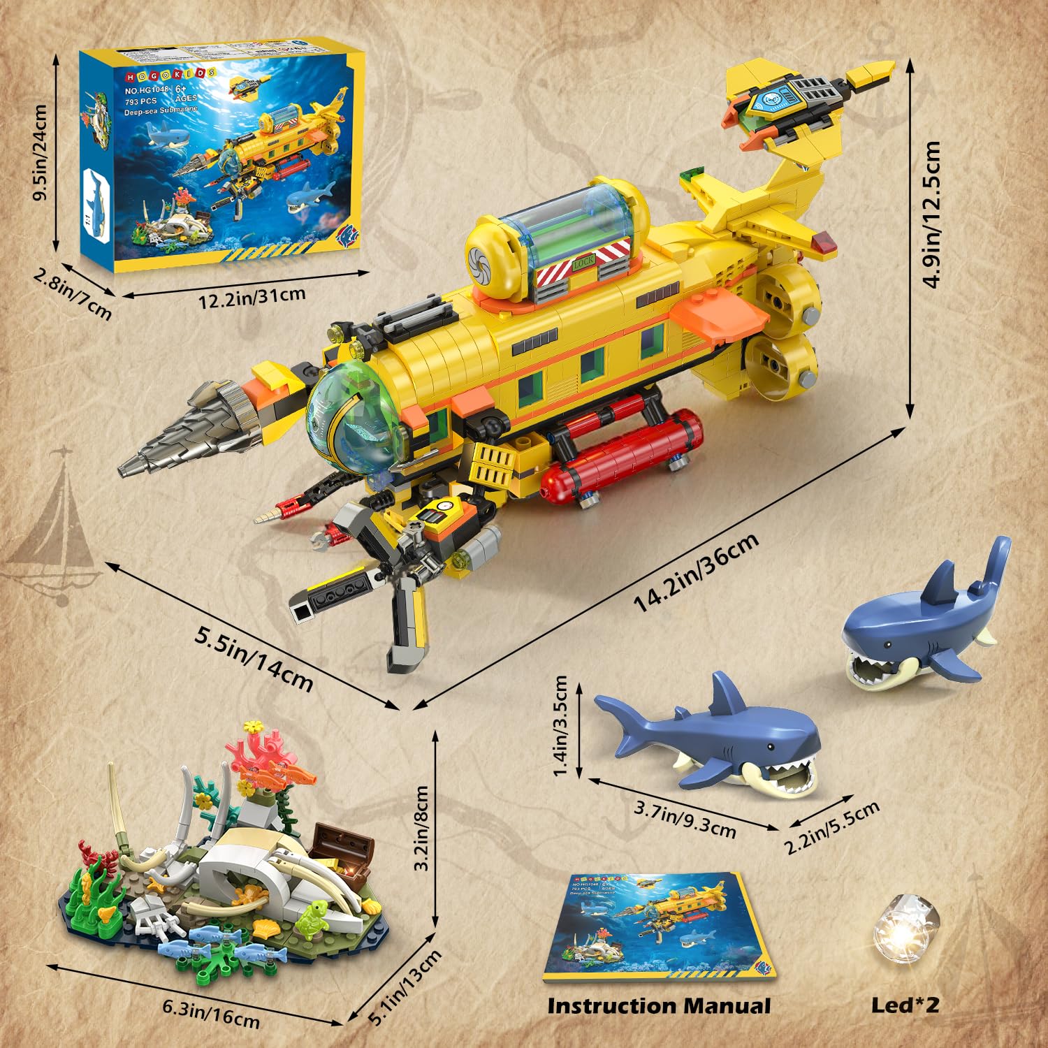 HOGOKIDS creative build set packaging showcases gift-ready educational fun.