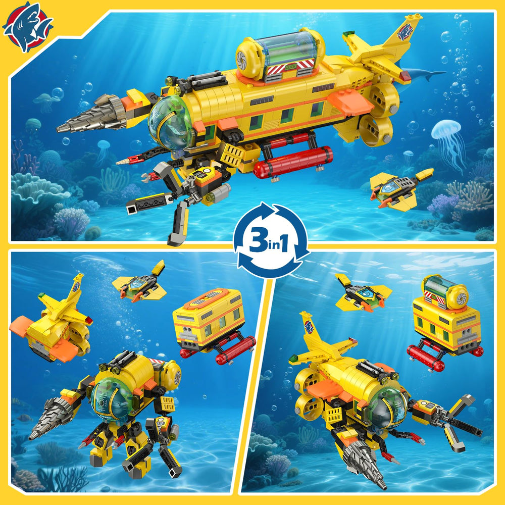 HOGOKIDS drill submarine model sparks engineering play and problem-solving.