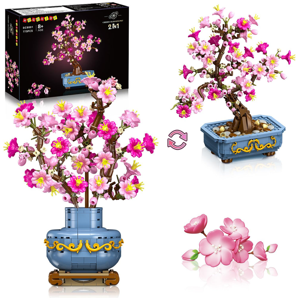 HOGOKIDS Cherry-Blossom Bonsai on a desk adds instant spring ambiance