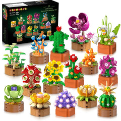 HOGOKIDS flowers and succulents mini-buildings overview for stylish decor.