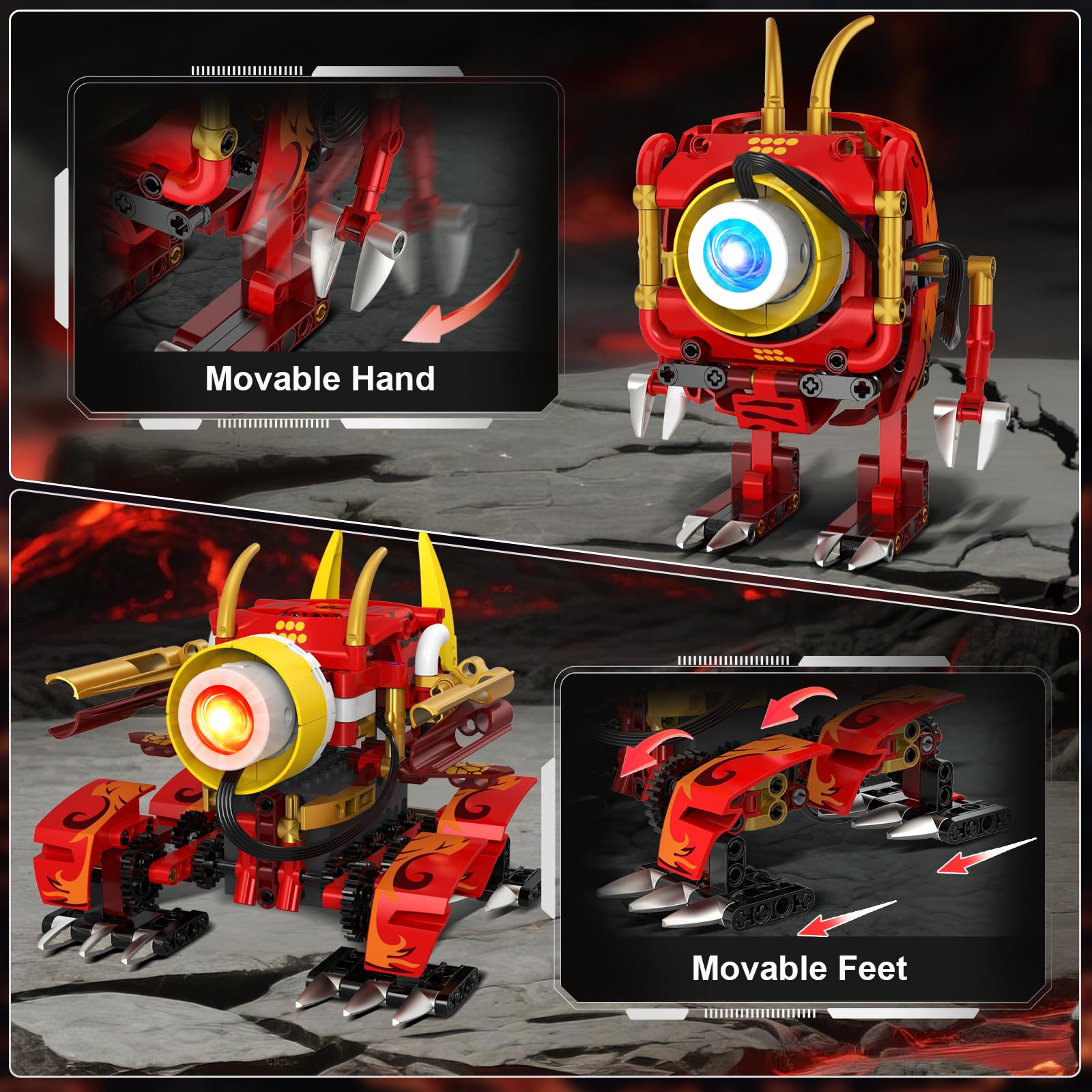 HOGOKIDS gyroscope mode for motion-responsive play with the dragon robot.
