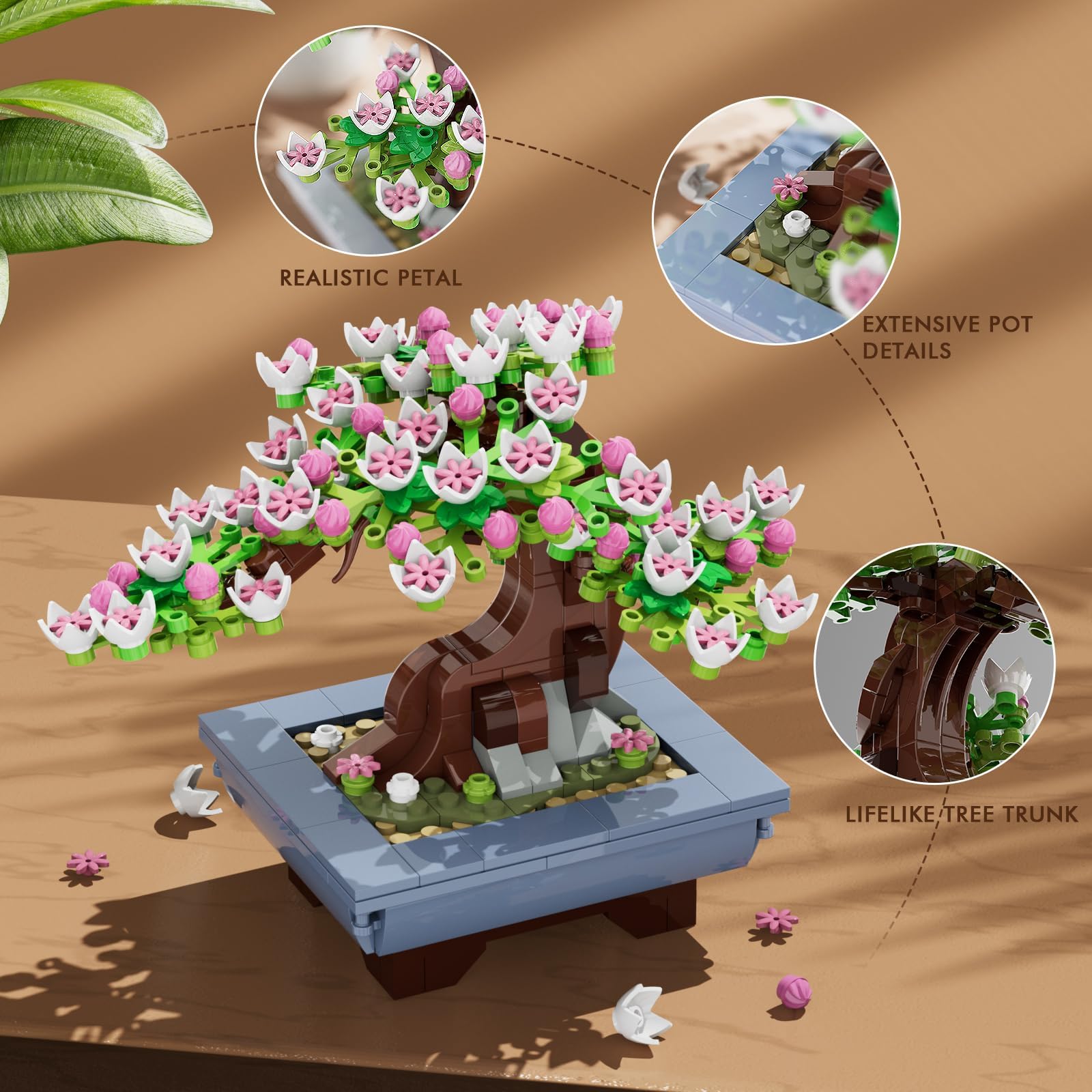 HOGOKIDS adjustable branches let you customize the bonsai’s pose