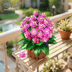HOGOKIDS Kalanchoe bonsai rose flowers detail showing vibrant pink blooms for display