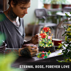 HOGOKIDS Mini bricks rose pieces enable compact, creative DIY projects.