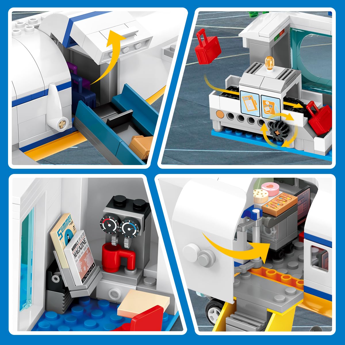HOGOKIDS mobile stairway connects aircraft doors for engaging boarding scenes.