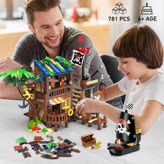 HOGOKIDS pirate wharf supply center with lighting boosts nighttime play