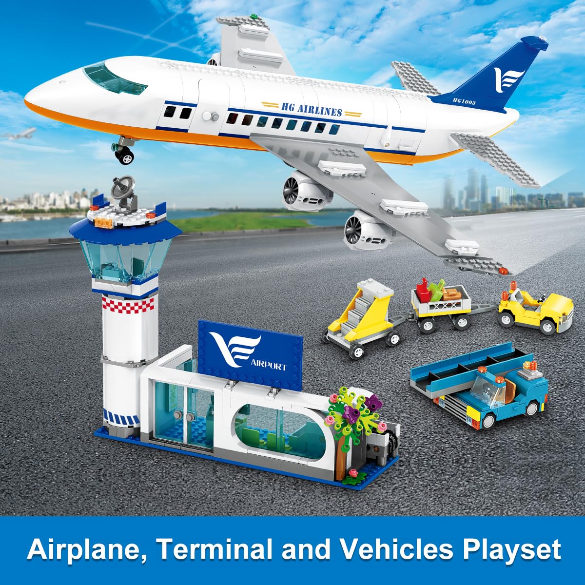 HOGOKIDS radar tower adds realistic airport control visuals during play.