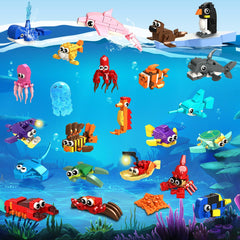 HOGOKIDS seahorse mini blocks for valentines favors, inspires imaginative building during party favors and home play