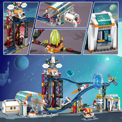 HOGOKIDS Space Roller Coaster space shuttle cockpits invite hands-on exploration and pretend missions.
