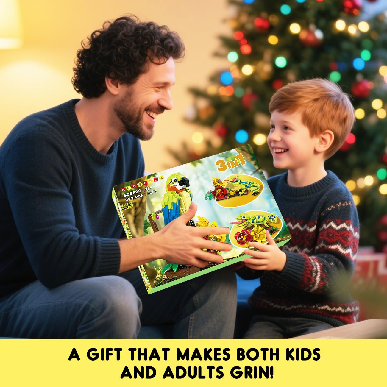HOGOKIDS stunning home decor display featuring three in one animal figures