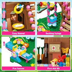 HOGOKIDS tree house rotating turbine adds moving action to builds.